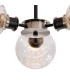 Placid 53cm Semi Ceiling 3 Light E14 15cm Round Textured Melting Glass Shade Satin Nickel Clear & Satin Black-6