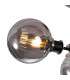 Placid 53cm Semi Ceiling 3 Light E14 15cm Round Segment Glass Shade Satin Nickel Smoke Plated & Satin Black-6