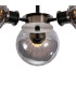 Placid 53cm Semi Ceiling 3 Light E14 15cm Round Segment Glass Shade Satin Nickel Smoke Plated & Satin Black-7
