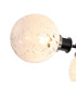 Placid 53cm Semi Ceiling 3 Light E14 15cm Round Speckled Glass Shade Satin Nickel White & Satin Black-6