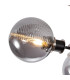 Placid 53cm Semi Ceiling 3x E14 15cm Round Textured Smooth / Ribbed Glass Shade Satin Nickel Smoke Plated & Satin Black-6