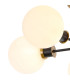 Placid 52cm Semi Ceiling 5 Light E14 15cm Round Glass Shade Brass Opal & Satin Black-6