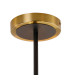 Placid 52cm Semi Ceiling 5 Light E14 15cm Round Segment Glass Shade Brass Amber Plated & Satin Black-5