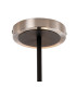 Placid 52cm Semi Ceiling 5 Light E14 15cm Round Glass Shade Satin Nickel Amber Plated & Satin Black-5