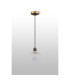 Placid 1.3m Pendant 1 Light E14 15cm Round Textured Crumple Glass Shade Brass Clear & Satin Black-8