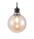 Placid 1.3m Pendant 1 Light E14 15cm Round Glass Shade Satin Nickel Amber Plated & Satin Black-7