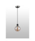 Placid 1.3m Pendant 1 Light E14 15cm Round Glass Shade Satin Nickel Amber Plated & Satin Black-8