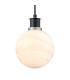 Placid 1.3m Pendant 1 Light E14 15cm Round White & Grey Marble Effect Glass Shade Satin Nickel & Satin Black Framework-6