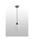 Placid 1.3m Pendant 1 Light E14 15cm Round White & Grey Marble Effect Glass Shade Satin Nickel & Satin Black Framework-7
