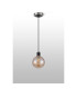 Placid 1.3m Pendant 1 Light E14 15cm Round Segment Glass Shade Satin Nickel Amber Plated & Satin Black-8