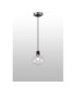 Placid 1.3m Pendant 1 Light E14 15cm Round Segment Glass Shade Satin Nickel Clear & Satin Black-3