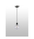 Placid 1.3m Pendant 1 Light E14 15cm Round Segment Glass Shade Satin Nickel Clear & Satin Black-8