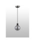 Placid 1.3m Pendant 1 Light E14 15cm Round Glass Shade Satin Nickel Smoke Plated & Satin Black-8