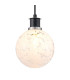 Placid 1.3m Pendant 1 Light E14 15cm Round Speckled Glass Shade Satin Nickel White & Satin Black-7