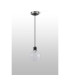 Placid 1.3m Pendant 1 Light E14 15cm Round Speckled Glass Shade Satin Nickel White & Satin Black-8