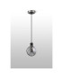 Placid 1.3m Pendant 1 Light E14 15cm Round Textured Smooth / Ribbed Glass Shade Satin Nickel Smoke Plated & Satin Black-8