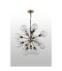 Placid 78cm Pendant 14 Light E14 15cm Round Crackled Glass Shade Brass Clear & Satin Black-7