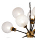 Placid 78cm Pendant 14 Light E14 15cm Round Textured Diamond Pattern Glass Shade Brass Clear & Satin Black-5