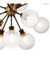 Placid 78cm Pendant 14 Light E14 15cm Round Textured Diamond Pattern Glass Shade Brass Clear & Satin Black-6
