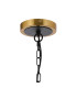 Placid 78cm Pendant 14 Light E14 15cm Round Dimpled Glass Shade Brass Clear & Satin Black-5