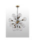 Placid 78cm Pendant 14 Light E14 15cm Round Dimpled Glass Shade Brass Clear & Satin Black-8