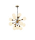 Placid 78cm Pendant 14 Light E14 15cm Round Glass Shade Brass Opal & Satin Black-1