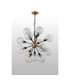Placid 78cm Pendant 14 Light E14 15cm Round Ribbed Glass Shade Brass Clear & Satin Black-8