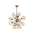 Placid 78cm Pendant 14 Light E14 15cm Round Segment Glass Shade Brass Amber Plated & Satin Black-1