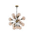 Placid 78cm Pendant 14 Light E14 15cm Round Segment Glass Shade Brass Amber Plated & Satin Black-4