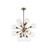 Placid 78cm Pendant 14 Light E14 15cm Round Segment Glass Shade Brass Clear & Satin Black-1