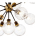Placid 78cm Pendant 14 Light E14 15cm Round Segment Glass Shade Brass Clear & Satin Black-6