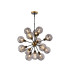 Placid 78cm Pendant 14 Light E14 15cm Round Segment Glass Shade Brass Smoke Plated & Satin Black-1