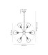 Placid 78cm Pendant 14 Light E14 15cm Round Segment Glass Shade Brass Smoke Plated & Satin Black-2