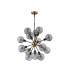 Placid 78cm Pendant 14 Light E14 15cm Round Segment Glass Shade Brass Smoke Plated & Satin Black-4