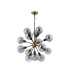 Placid 78cm Pendant 14 Light E14 15cm Round Glass Shade Brass Smoke Plated & Satin Black-3
