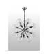 Placid 78cm Pendant 14 Light E14 15cm Round Glass Shade Satin Nickel Clear & Satin Black-8