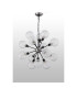 Placid 78cm Pendant 14 Light E14 15cm Round Textured Crumple Glass Shade Satin Nickel Clear & Satin Black-7