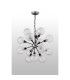 Placid 78cm Pendant 14 Light E14 15cm Round Dimpled Glass Shade Satin Nickel Clear & Satin Black-8