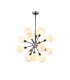 Placid 78cm Pendant 14 Light E14 15cm Round White & Grey Marble Effect Glass Shade Satin Nickel & Satin Black Framework-1