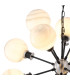 Placid 78cm Pendant 14 Light E14 15cm Round White & Grey Marble Effect Glass Shade Satin Nickel & Satin Black Framework-7