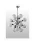 Placid 78cm Pendant 14 Light E14 15cm Round White & Grey Marble Effect Glass Shade Satin Nickel & Satin Black Framework-9