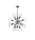 Placid 78cm Pendant 14 Light E14 15cm Round Textured Melting Glass Shade Satin Nickel Clear & Satin Black-4