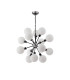 Placid 78cm Pendant 14 Light E14 15cm Round Glass Shade Satin Nickel Opal & Satin Black-5