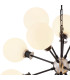 Placid 78cm Pendant 14 Light E14 15cm Round Glass Shade Satin Nickel Opal & Satin Black-7