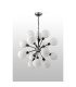 Placid 78cm Pendant 14 Light E14 15cm Round Glass Shade Satin Nickel Opal & Satin Black-9
