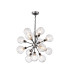 Placid 78cm Pendant 14 Light E14 15cm Round Ribbed Glass Shade Satin Nickel Clear & Satin Black-1