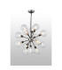 Placid 78cm Pendant 14 Light E14 15cm Round Ribbed Glass Shade Satin Nickel Clear & Satin Black-3