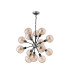 Placid 78cm Pendant 14 Light E14 15cm Round Segment Glass Shade Satin Nickel Amber Plated & Satin Black-4