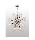 Placid 78cm Pendant 14 Light E14 15cm Round Segment Glass Shade Satin Nickel Clear & Satin Black-3