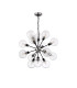 Placid 78cm Pendant 14 Light E14 15cm Round Segment Glass Shade Satin Nickel Clear & Satin Black-4